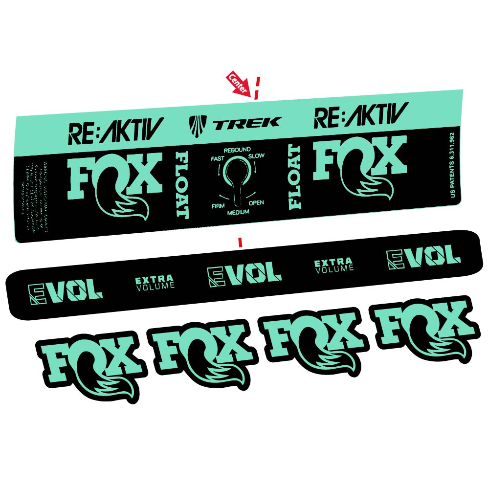 Adesivi Ammortizzatore Fox Float Reactiv Trek in vinile