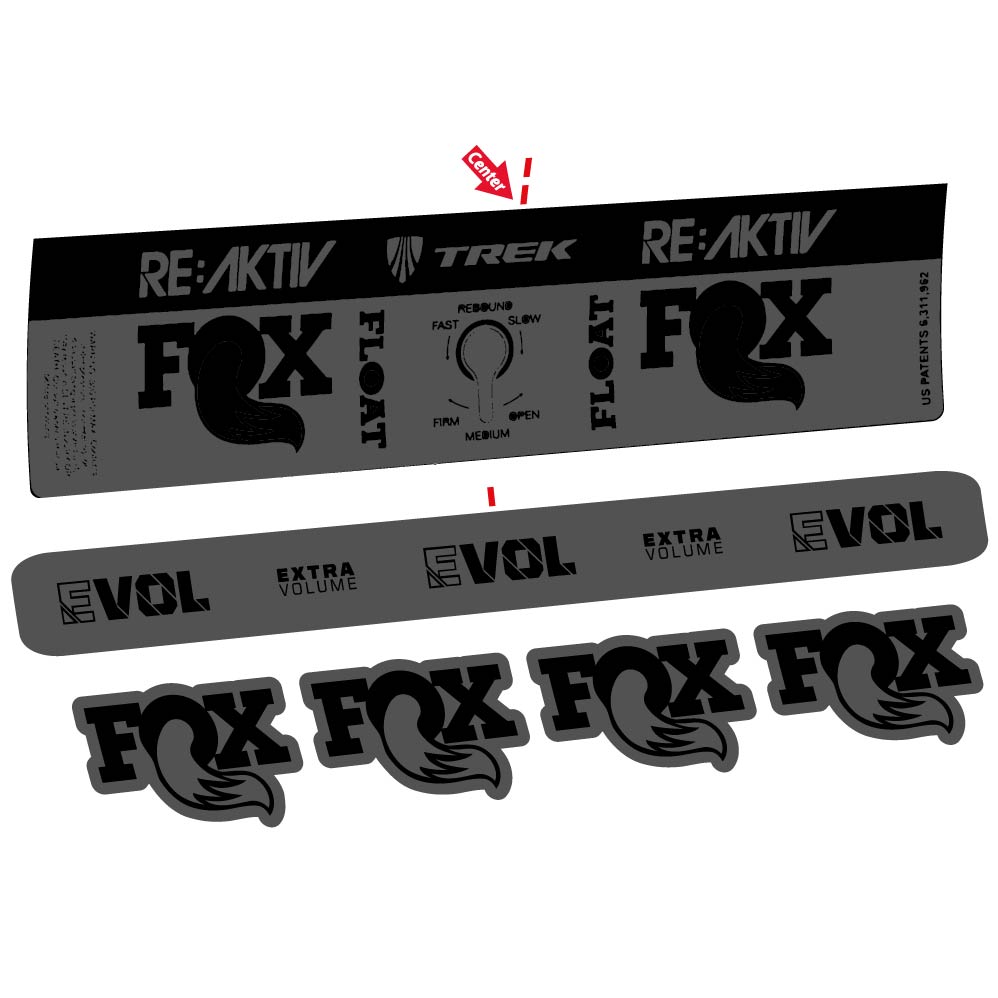 Adesivi Ammortizzatore Fox Float Reactiv Trek in vinile