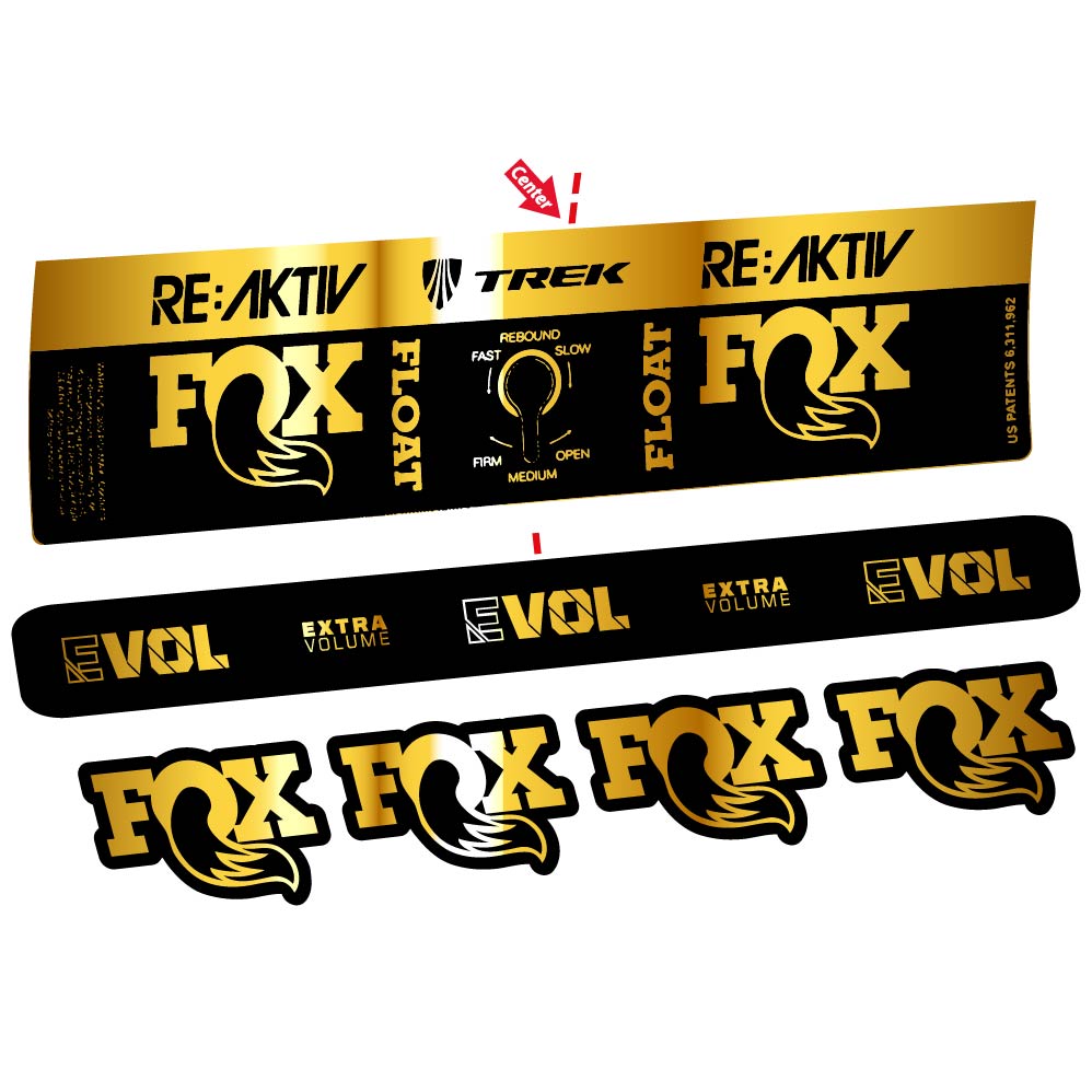 Adesivi Ammortizzatore Fox Float Reactiv Trek in vinile