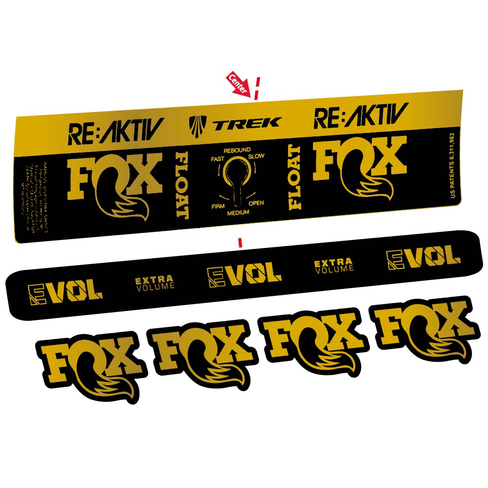 Adesivi Ammortizzatore Fox Float Reactiv Trek in vinile