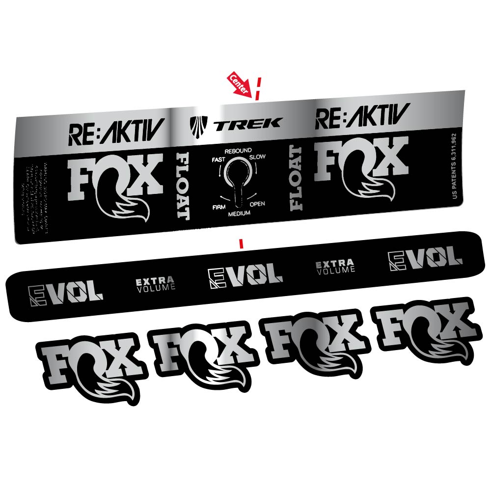 Adesivi Ammortizzatore Fox Float Reactiv Trek in vinile