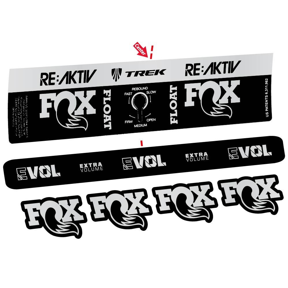Adesivi Ammortizzatore Fox Float Reactiv Trek in vinile
