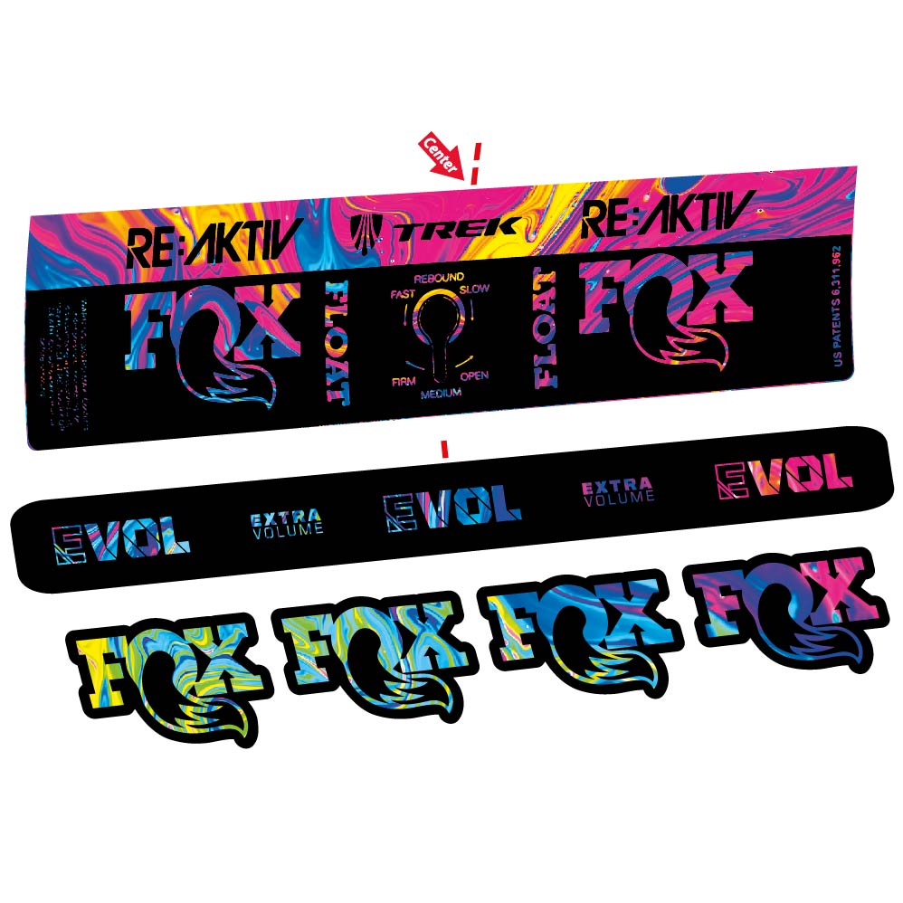 Adesivi Ammortizzatore Fox Float Reactiv Trek in vinile