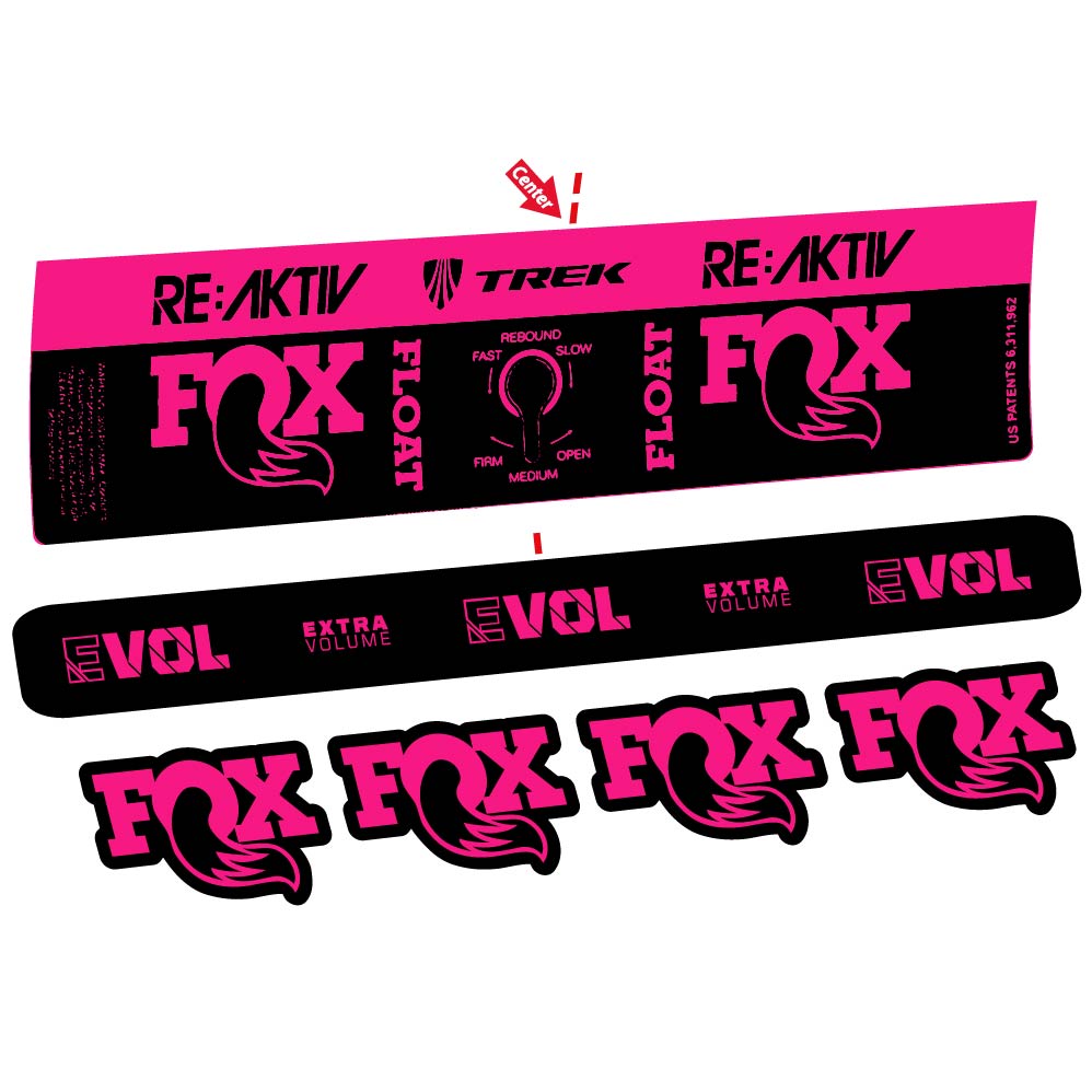 Adesivi Ammortizzatore Fox Float Reactiv Trek in vinile