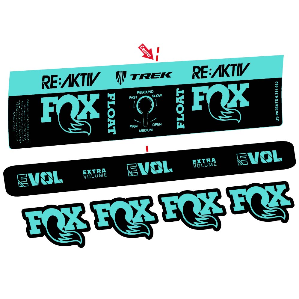 Adesivi Ammortizzatore Fox Float Reactiv Trek in vinile