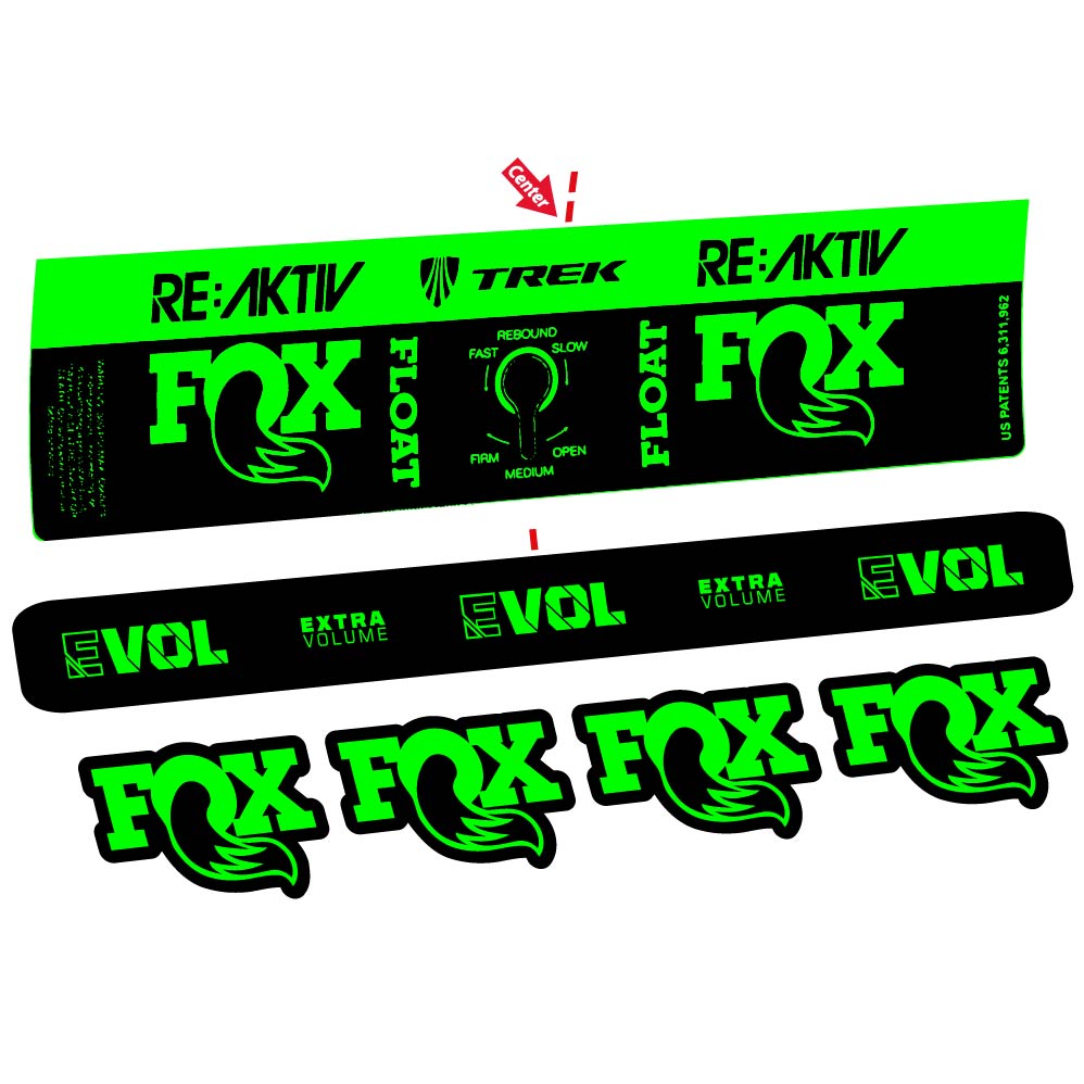 Adesivi Ammortizzatore Fox Float Reactiv Trek in vinile