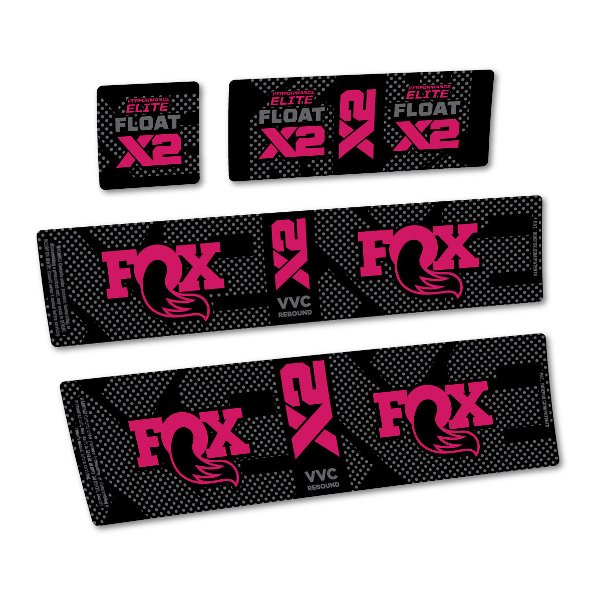 Adesivi Ammortizzatore Fox Performance Elite Float X2 in vinile - Rosa Scuro