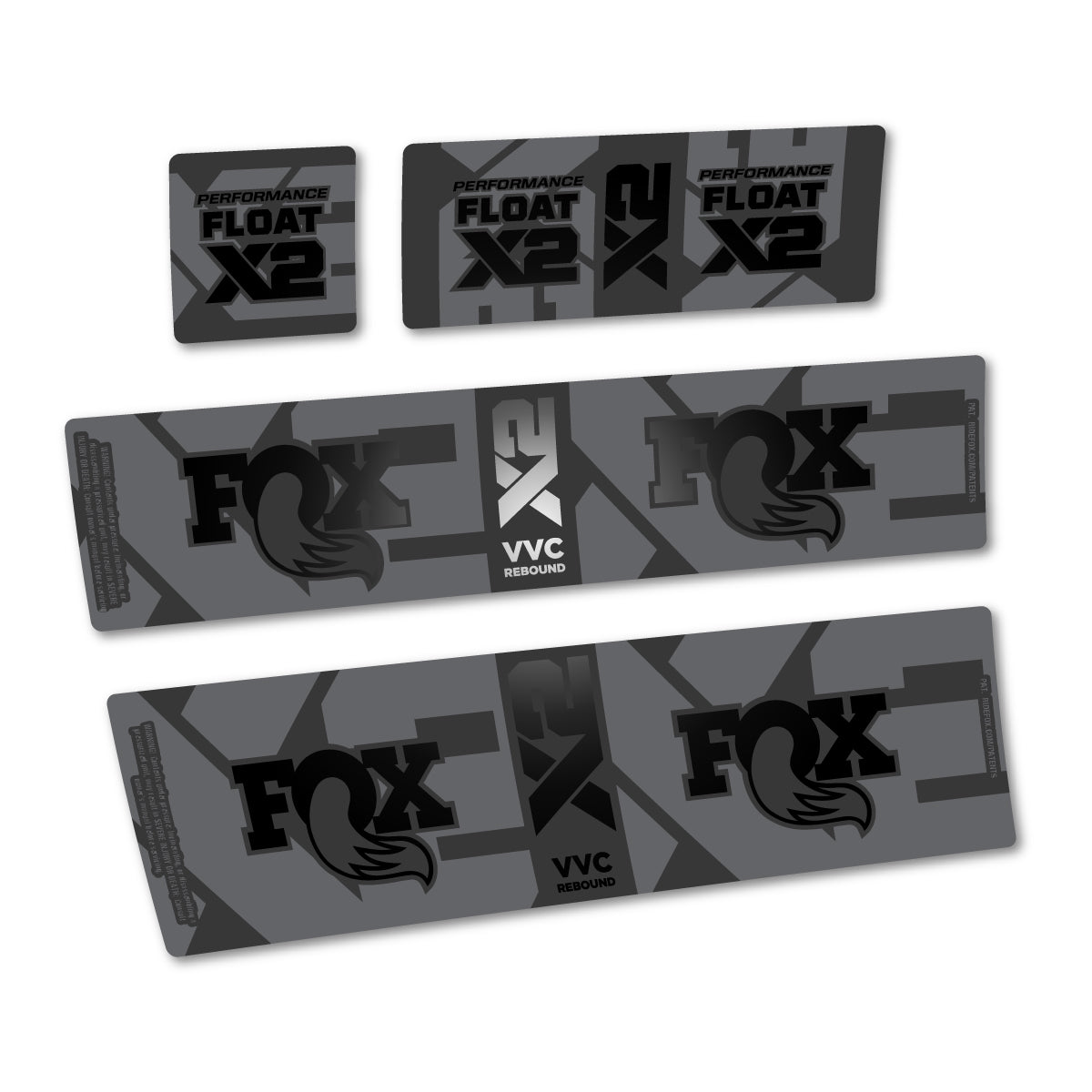 Adesivi Ammortizzatore Fox Performance Float X2 2026 in vinile - Nero