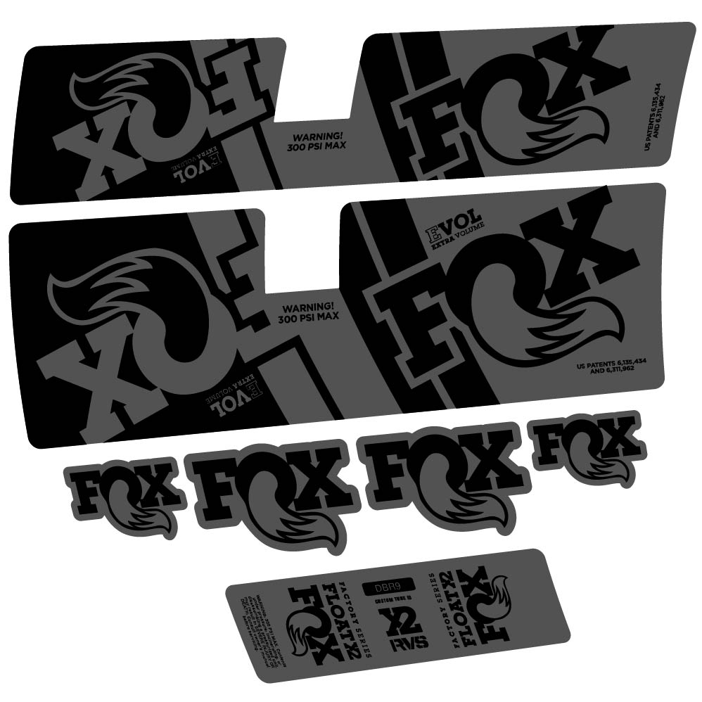 Adesivi Ammortizzatore Fox Float X2 Factory DBR9 2019 in vinile