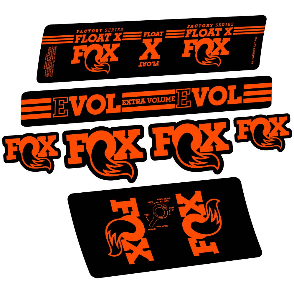 Adesivi Ammortizzatore Fox Float X Factory 2016 in vinile