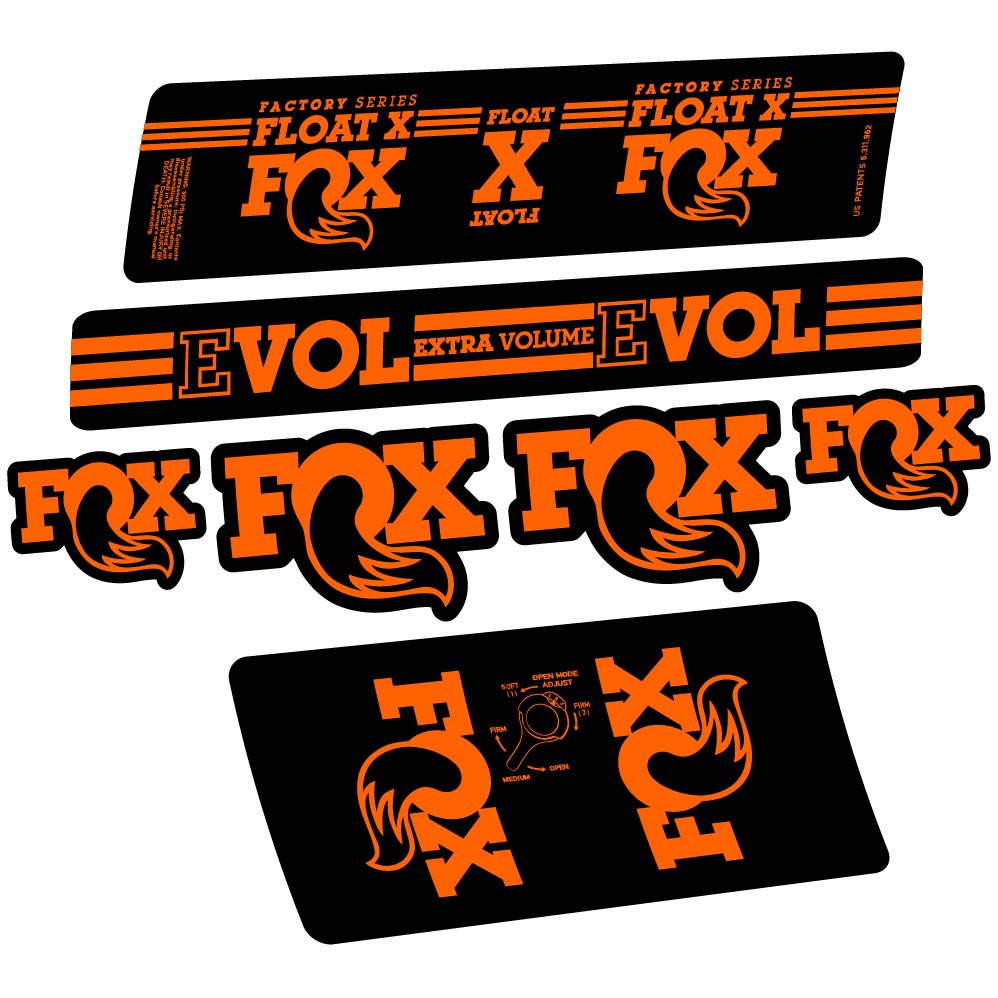 Adesivi Ammortizzatore Fox Float X Factory 2016 in vinile