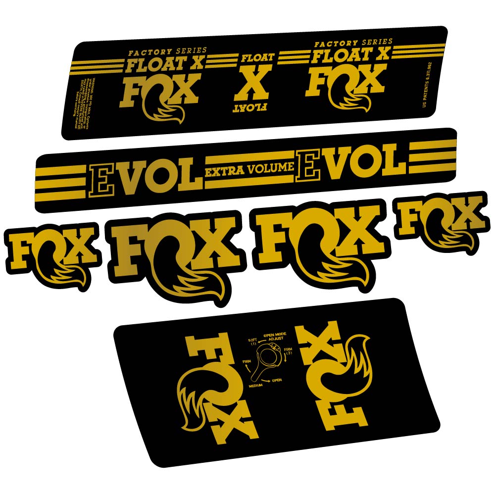 Adesivi Ammortizzatore Fox Float X Factory 2016 in vinile
