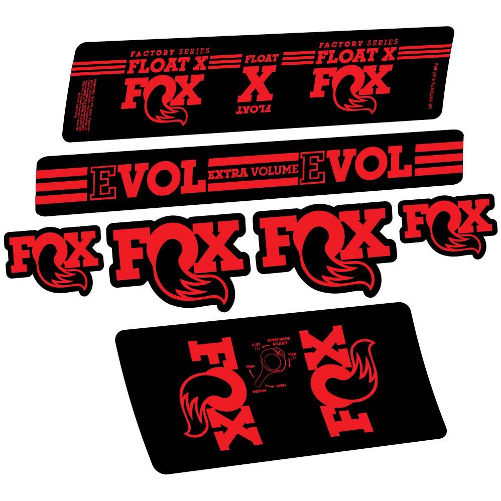 Adesivi Ammortizzatore Fox Float X Factory 2016 in vinile