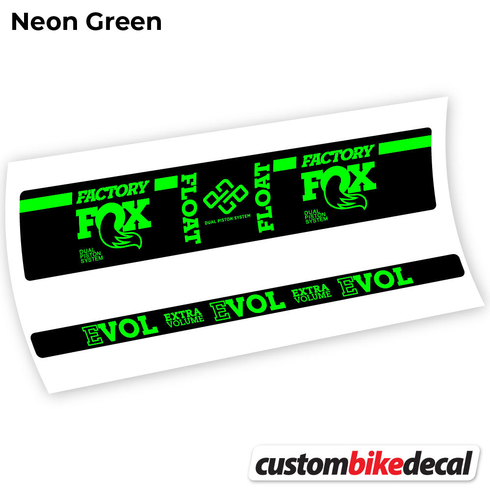Adesivi Ammortizzatore Fox Float Factory Float in vinile - Verde Neon
