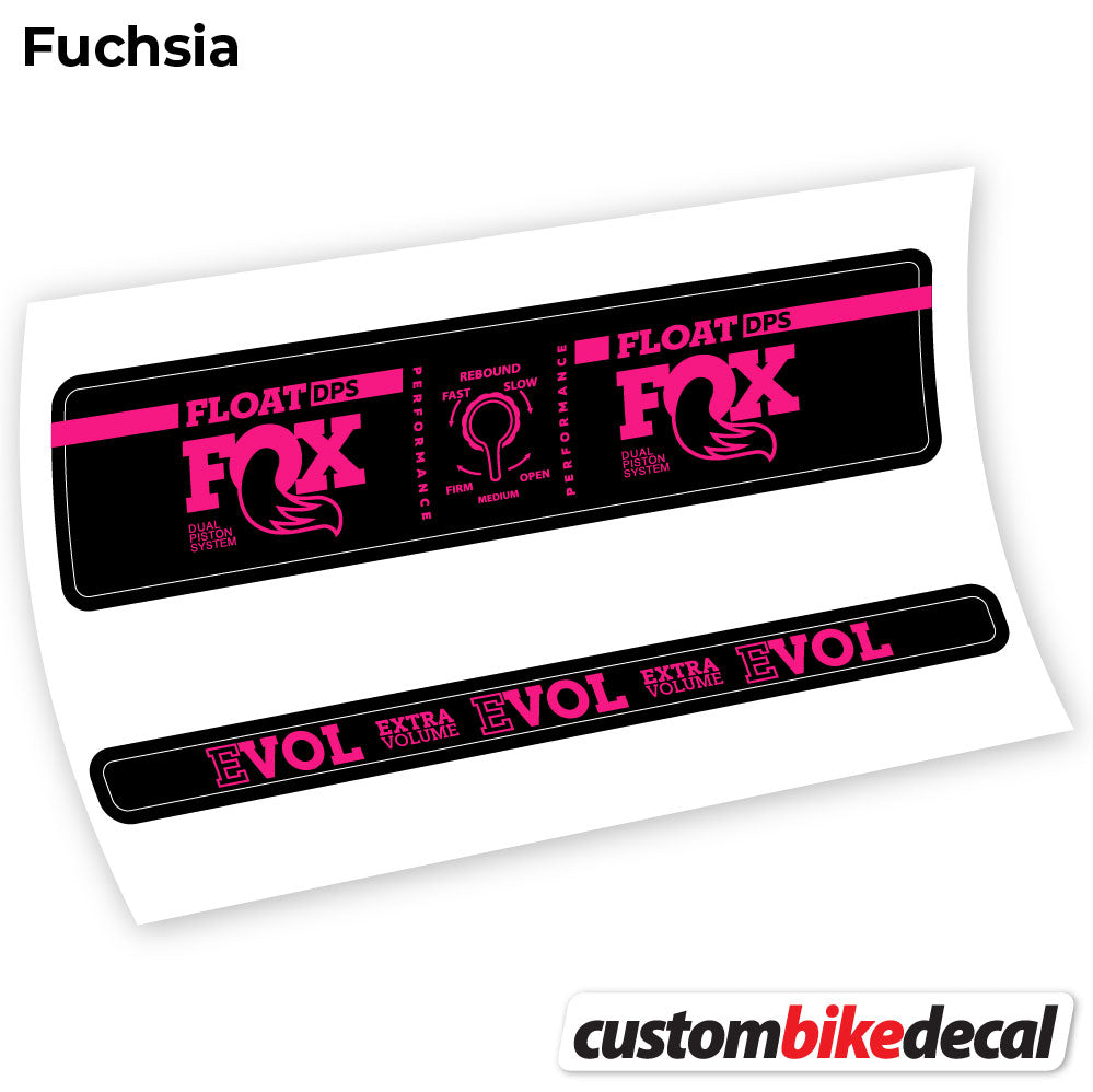 Adesivi Ammortizzatore Fox Float DPS Performance in vinile - Fucsia