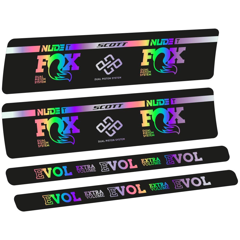 Adesivi Ammortizzatore Fox Nude T Evol in vinile