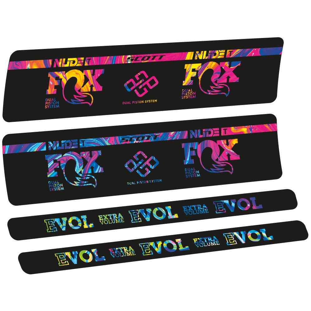 Adesivi Ammortizzatore Fox Nude T Evol in vinile
