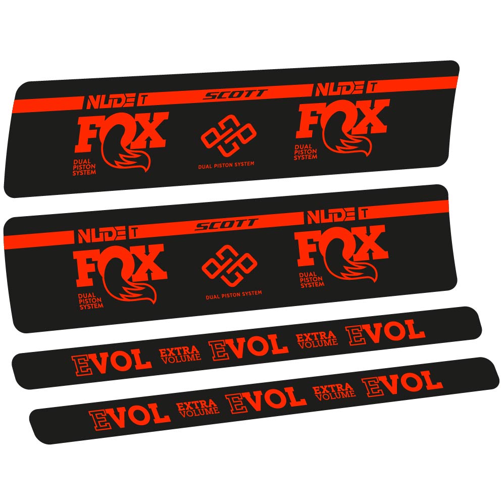 Adesivi Ammortizzatore Fox Nude T Evol in vinile