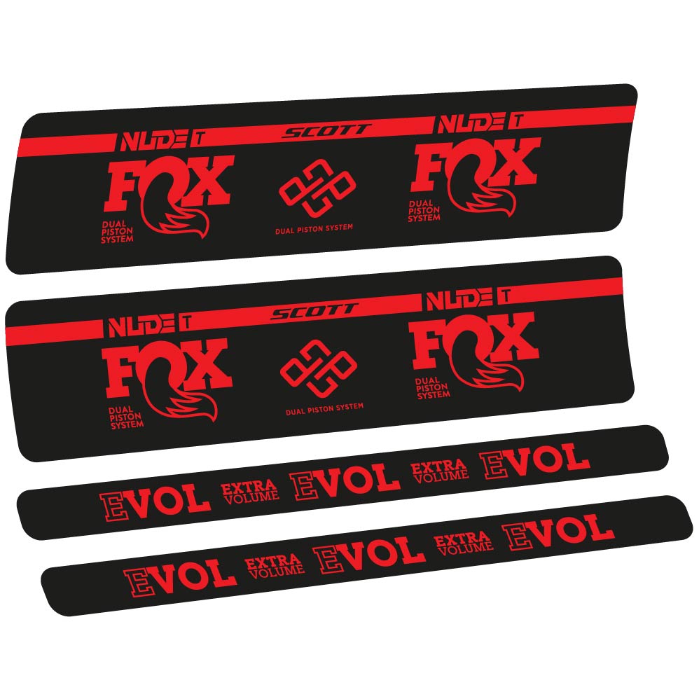Adesivi Ammortizzatore Fox Nude T Evol in vinile