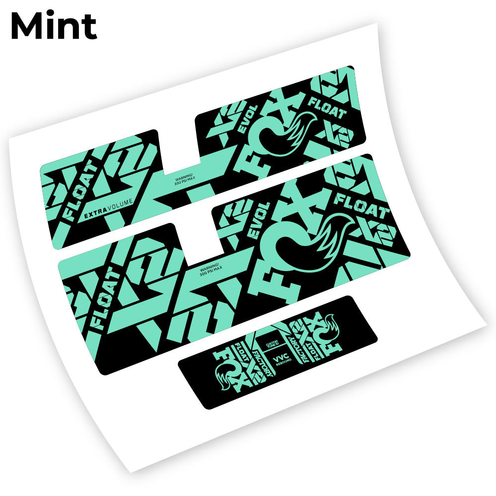 Adesivi Ammortizzatore Fox Float X2 2021 in vinile - Verde Menta