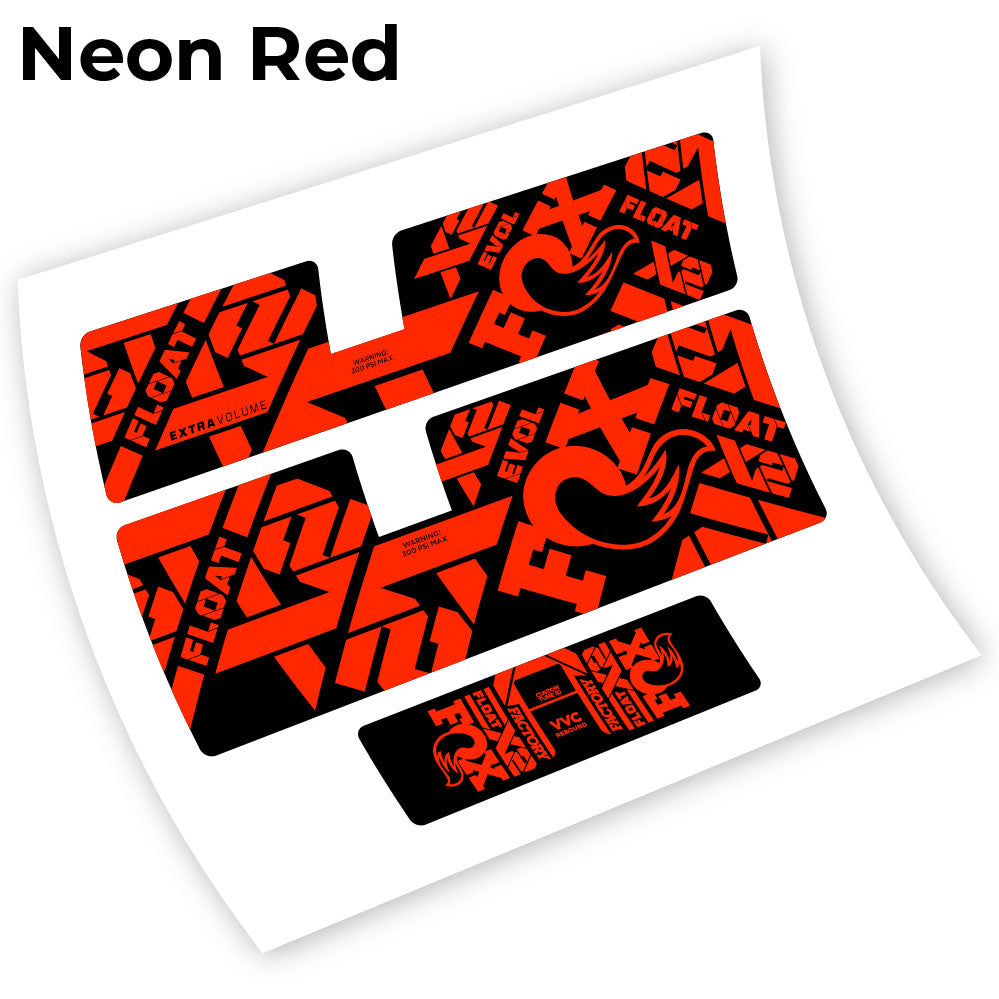 Adesivi Ammortizzatore Fox Float X2 2021 in vinile - Rosso Neon