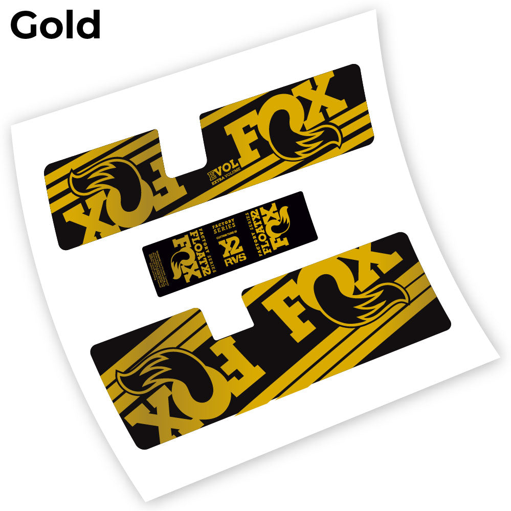 Adesivi Ammortizzatore Fox Float X2 RVS in vinile - Oro
