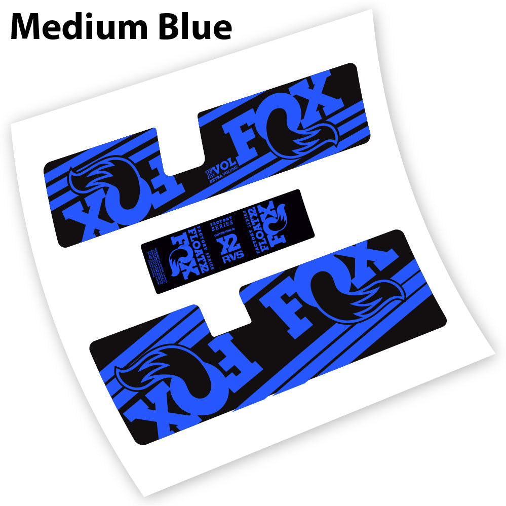 Adesivi Ammortizzatore Fox Float X2 RVS in vinile - Blu Medio