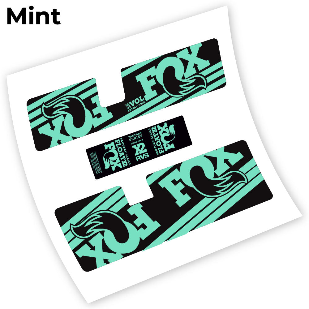 Adesivi Ammortizzatore Fox Float X2 RVS in vinile - Verde Menta