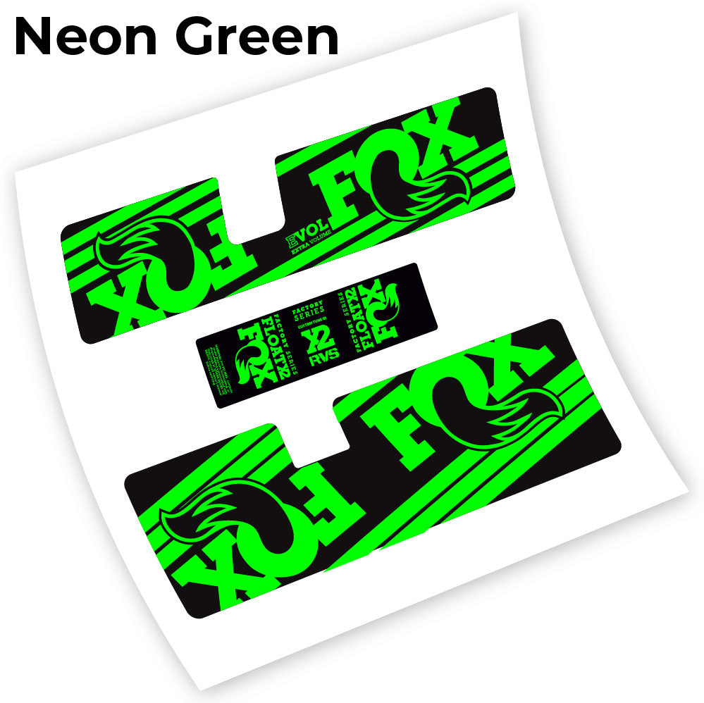Adesivi Ammortizzatore Fox Float X2 RVS in vinile - Verde Neon