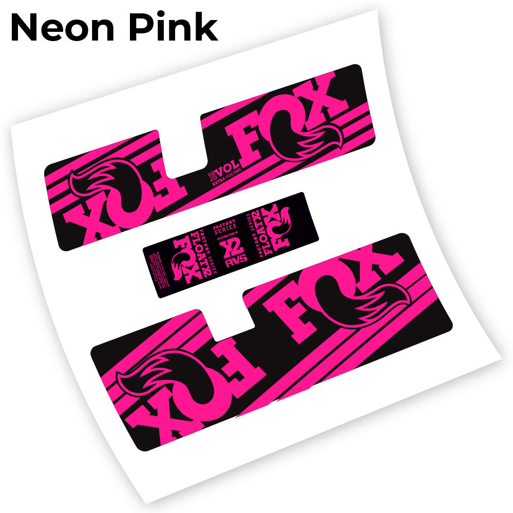 Adesivi Ammortizzatore Fox Float X2 RVS in vinile - Rosa Neon