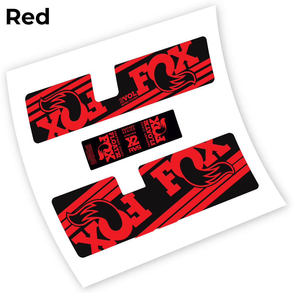 Adesivi Ammortizzatore Fox Float X2 RVS in vinile - Rosso