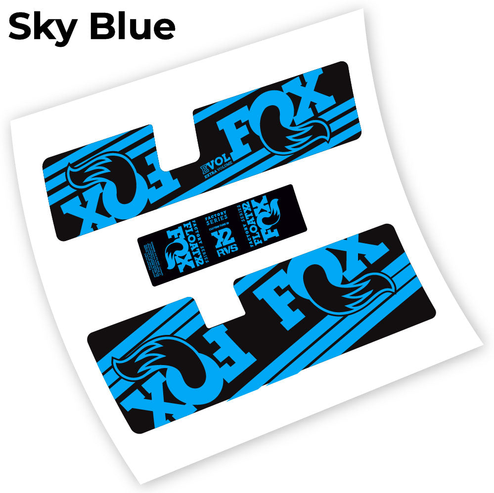 Adesivi Ammortizzatore Fox Float X2 RVS in vinile - Azzurro Cielo