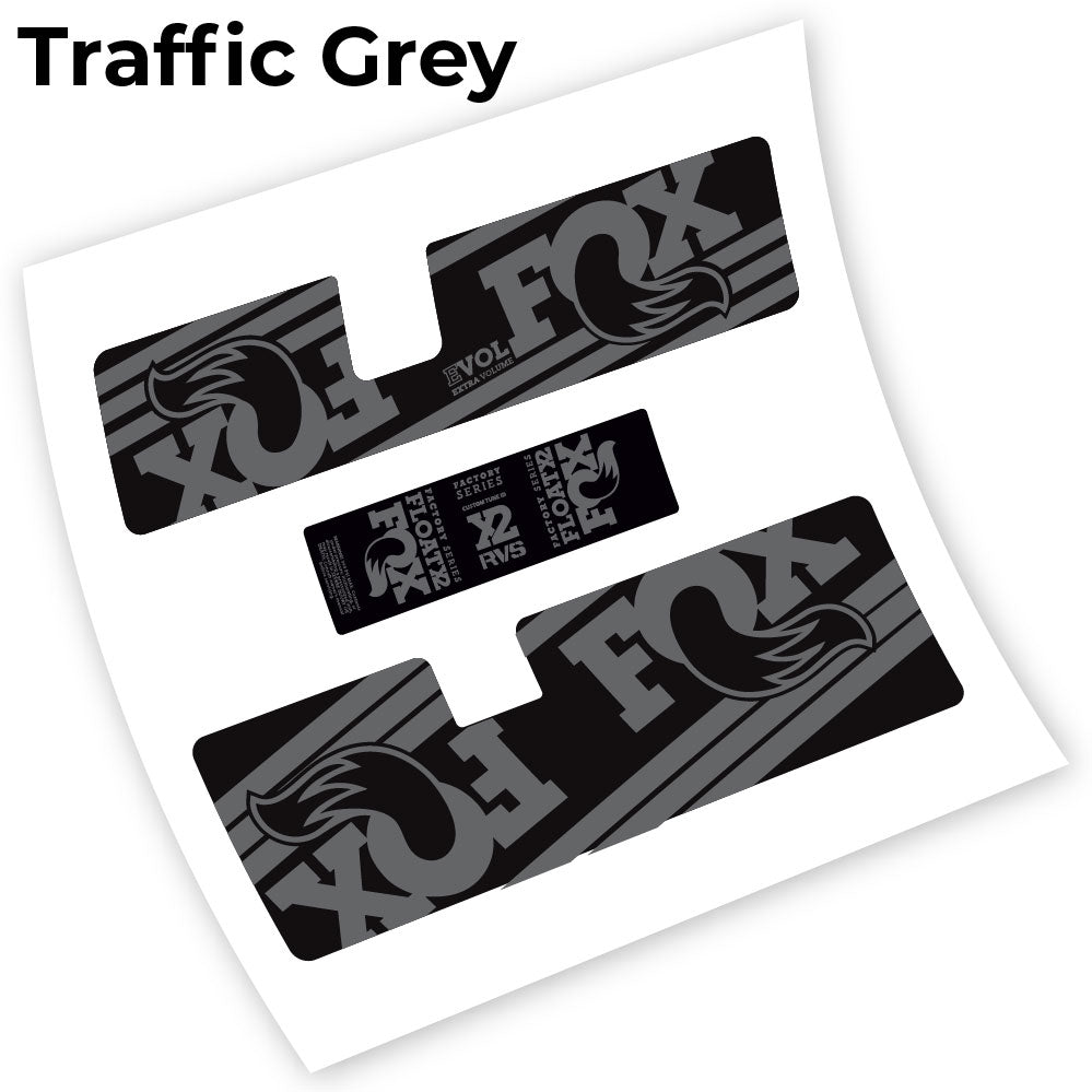 Adesivi Ammortizzatore Fox Float X2 RVS in vinile - Grigio Traffico