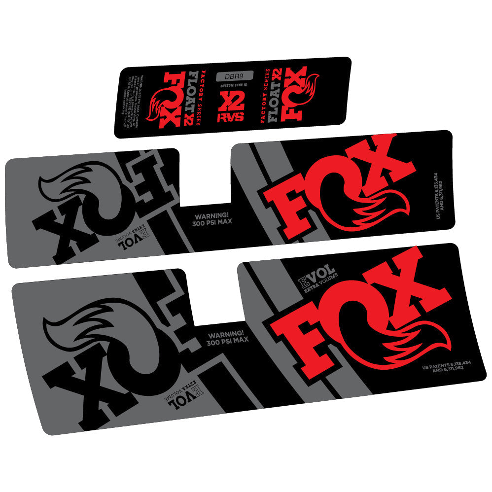 Adesivi Ammortizzatore Fox Float X2 Performance 2019 in vinile - Rosso