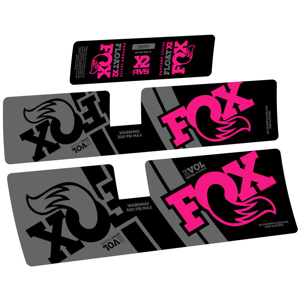 Adesivi Ammortizzatore Fox Float X2 Performance 2019 in vinile - Fucsia