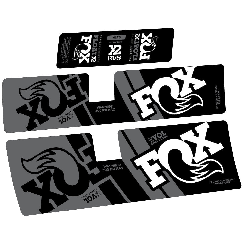 Adesivi Ammortizzatore Fox Float X2 Performance 2019 in vinile - Bianco