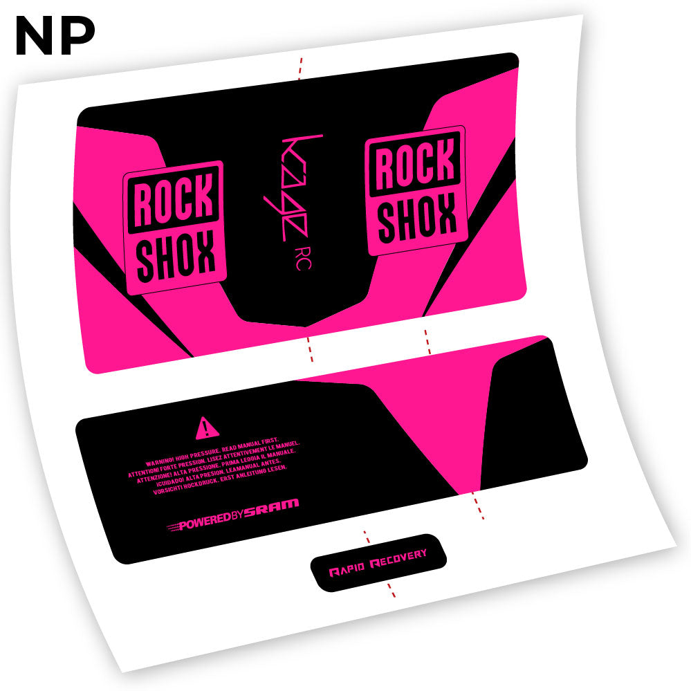 Adesivi Ammortizzatore Rock Shox Kage 2016 RC in vinile - Rosa Neon