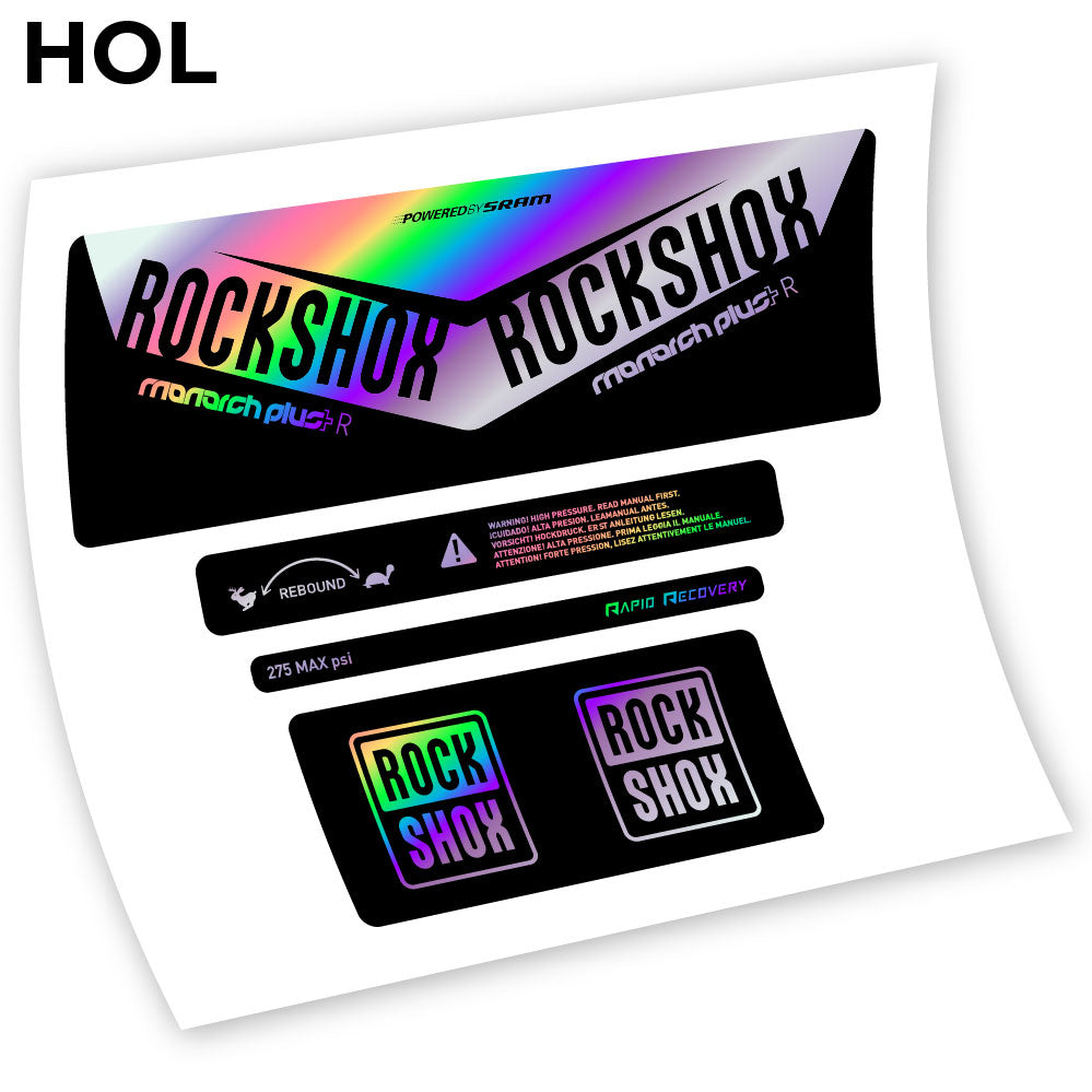 Adesivi Ammortizzatore Rock Shox Monarch Plus R 2016 in vinile - Olografico