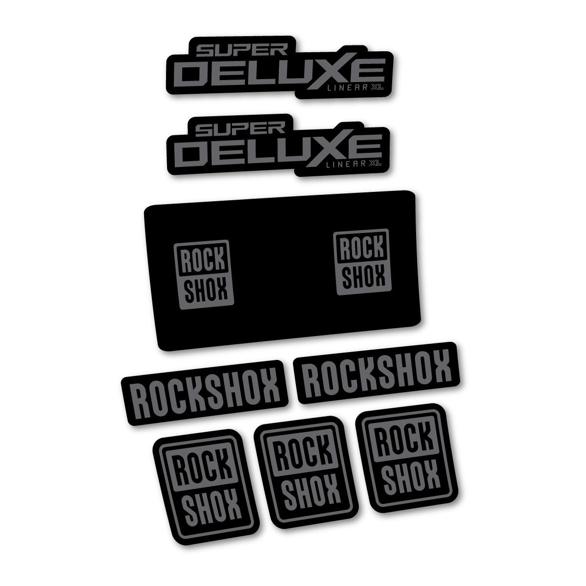 Adesivi Ammortizzatore RockShox Super Deluxe Base 2027 in vinile - Grigio Mistico
