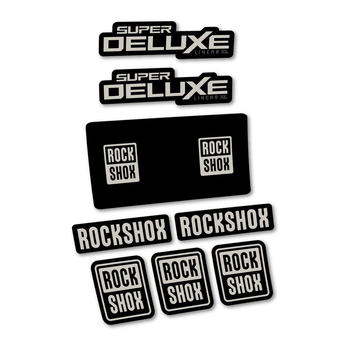 Adesivi Ammortizzatore RockShox Super Deluxe Base 2027 in vinile - Grigio Pastello