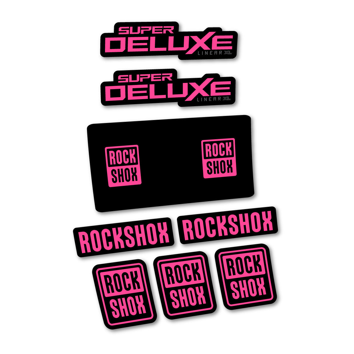 Adesivi Ammortizzatore RockShox Super Deluxe Base 2027 in vinile - Rosa Confetto