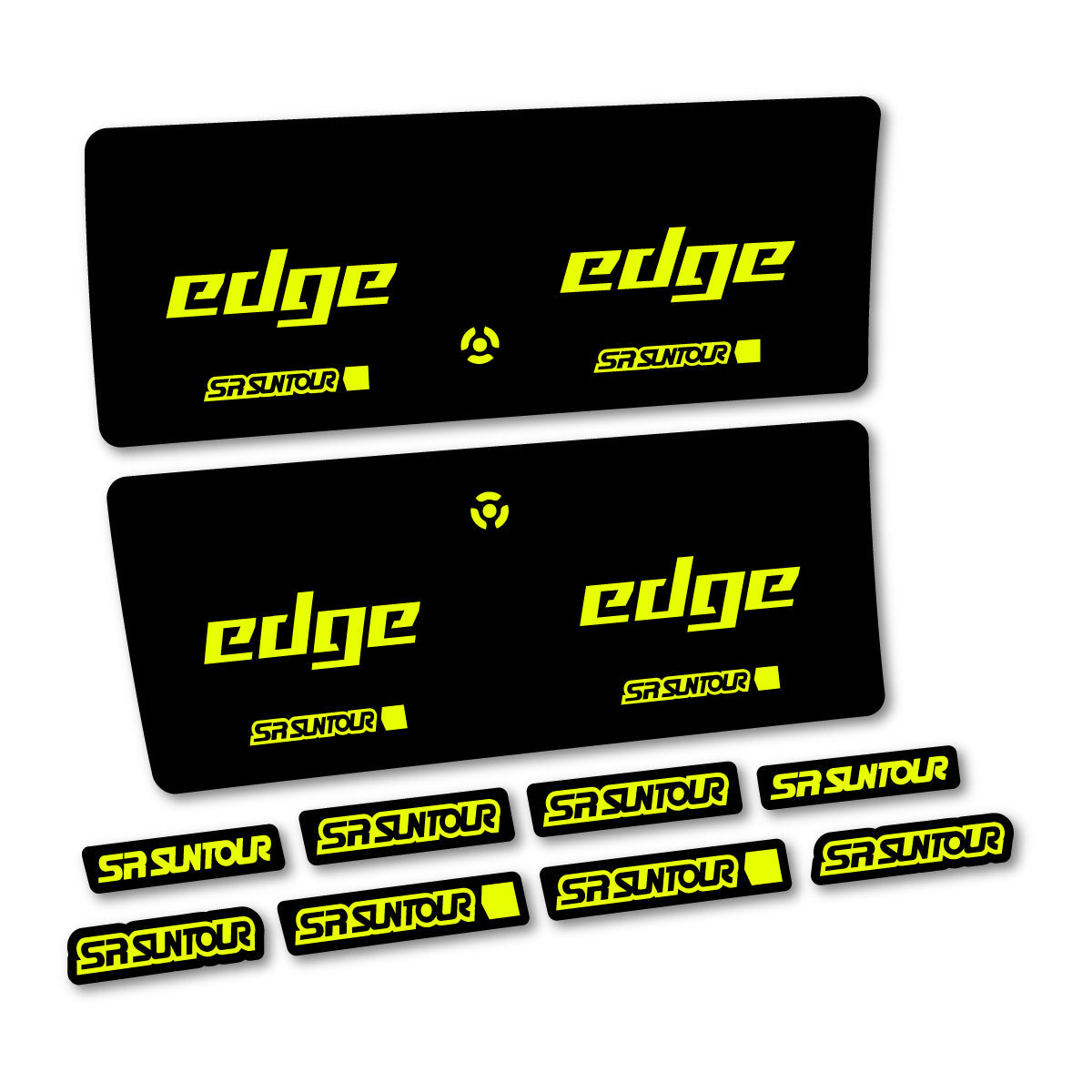 Adesivi Ammortizzatore SR Suntour Edge X SV R 2CR 2024-2025 in vinile - Giallo Fluo