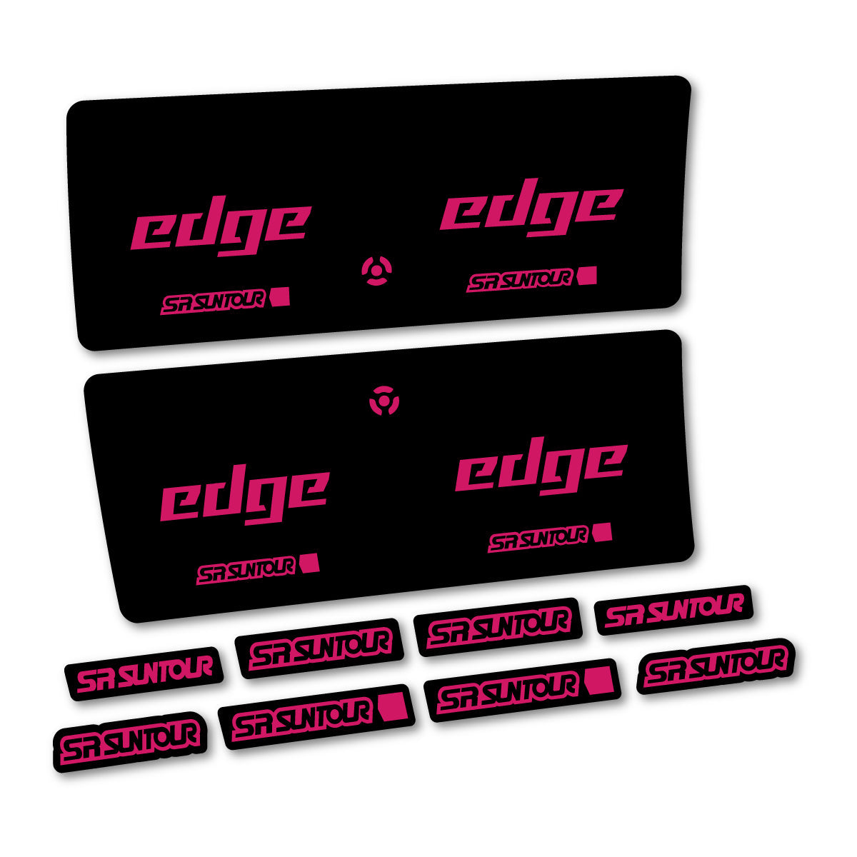Adesivi Ammortizzatore SR Suntour Edge X SV R 2CR 2024-2025 in vinile - Rosa Scuro