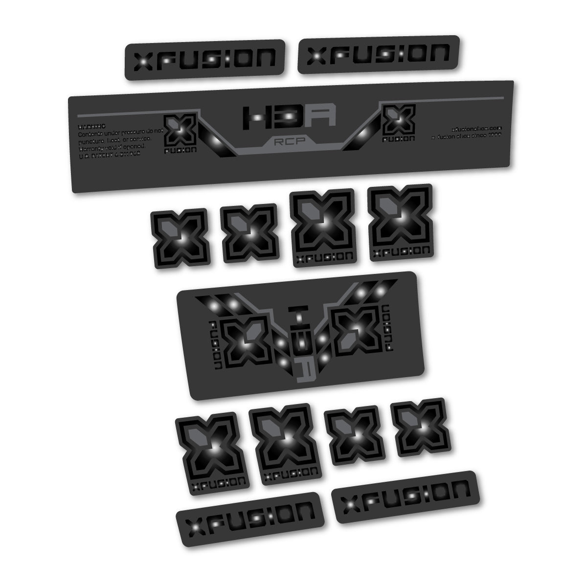 Adesivi Ammortizzatore Xfusion H3A RCP 2026 in vinile - Nero