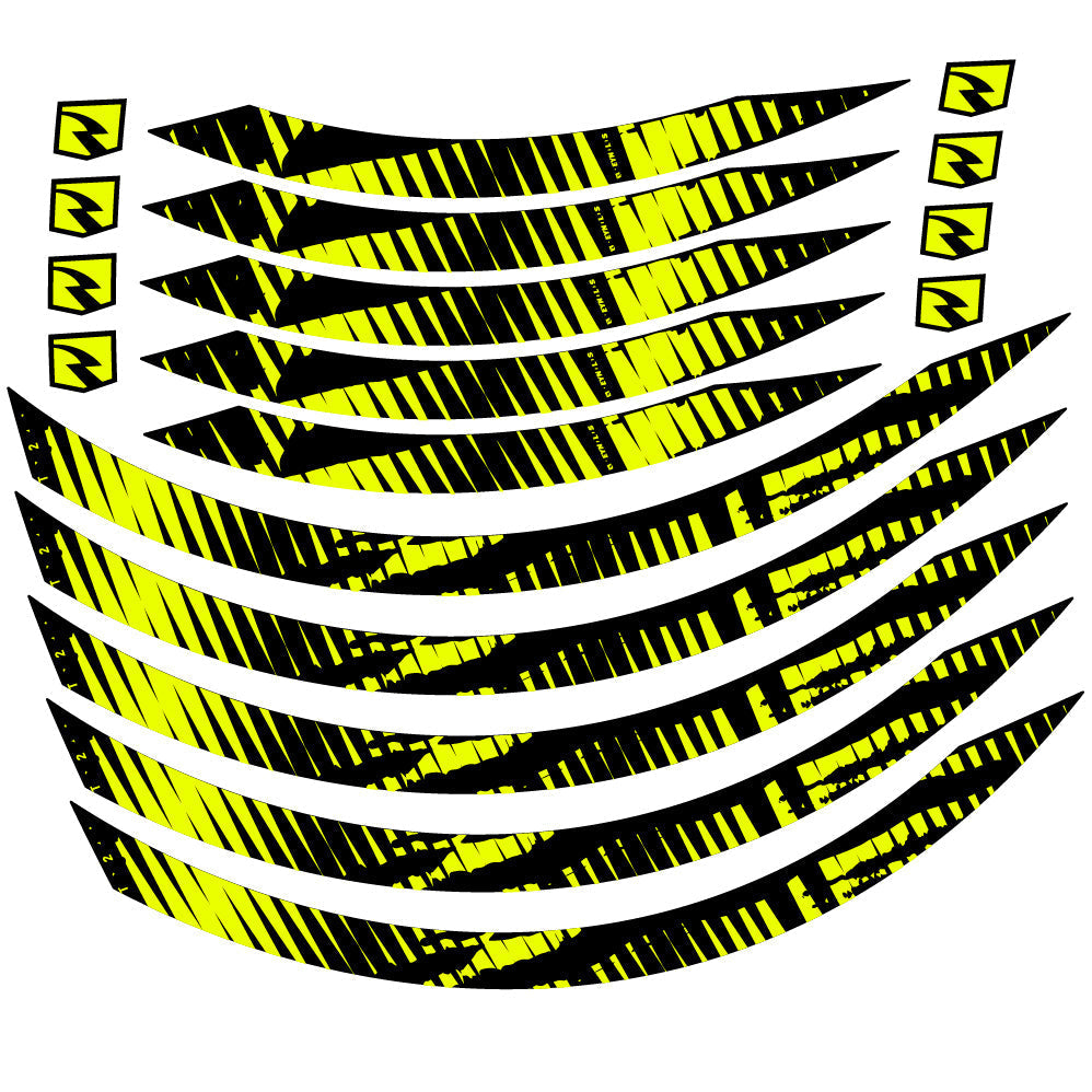 Adesivi cerchi MTB in vinile - Giallo Neon