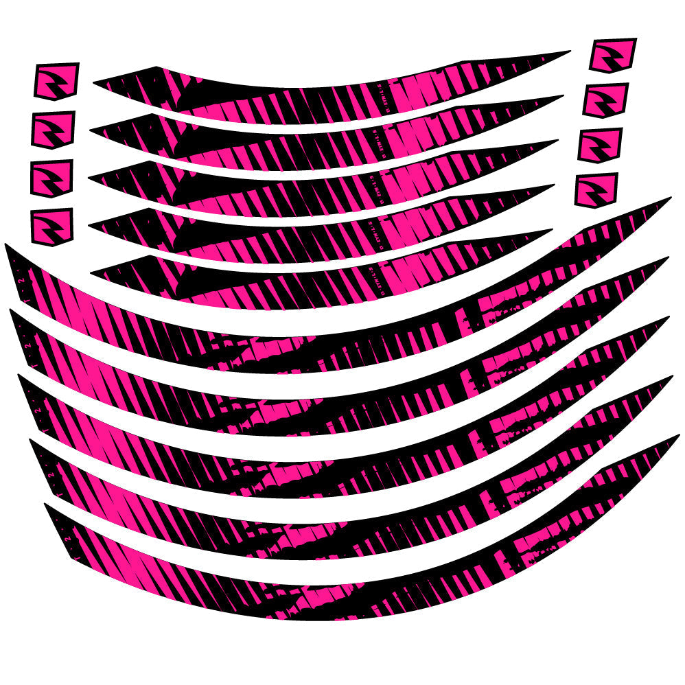 Adesivi cerchi MTB in vinile - Rosa Neon