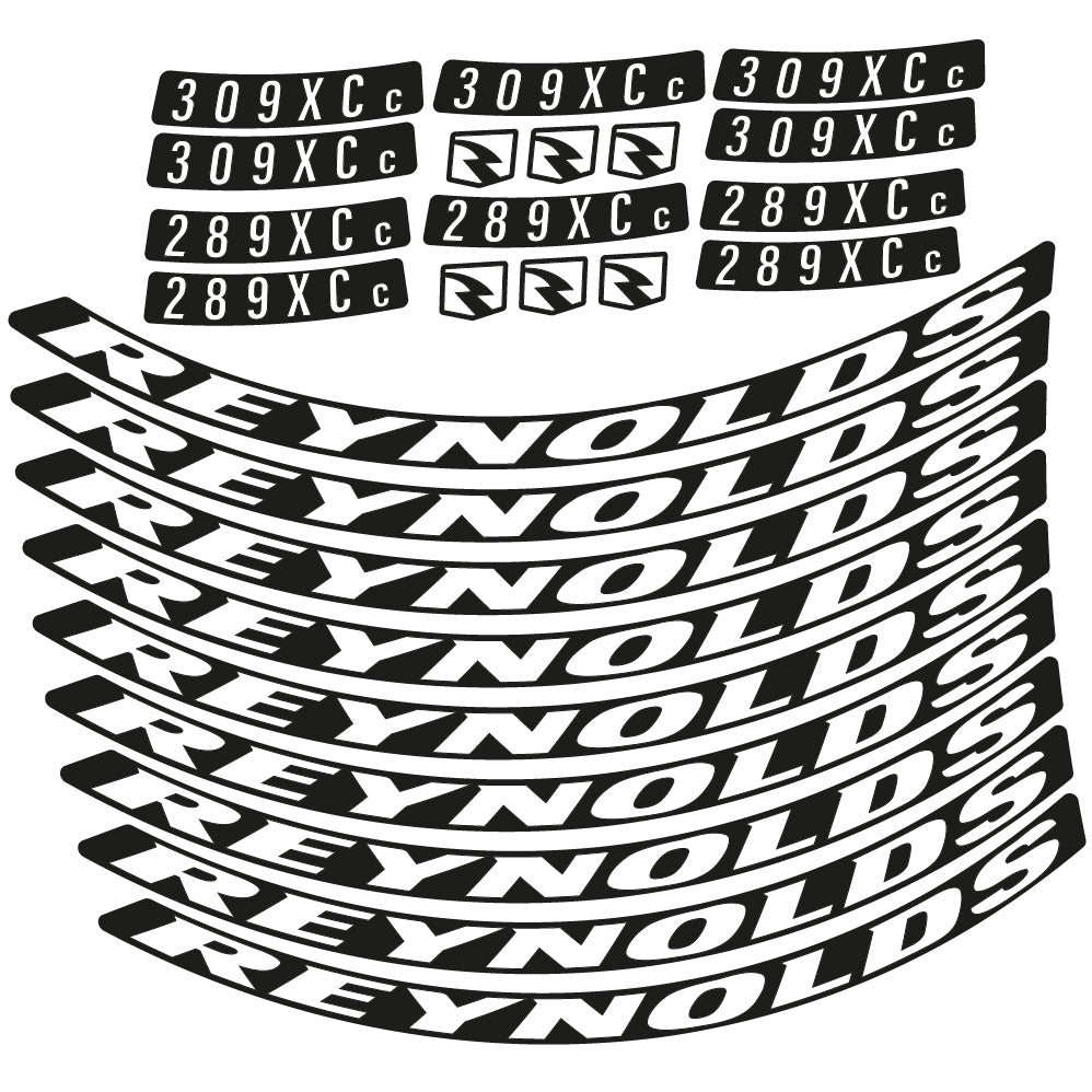 Adesivi Cerchi MTB Reynolds 309XCc + 209XCc in vinile - Bianco