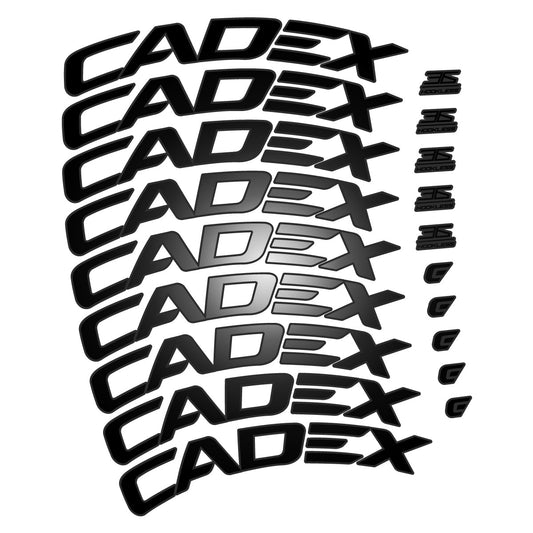 Adesivi Cerchi Bici da Corsa CADEX 36 Disc 2021-2026 36 mm in vinile - Nero