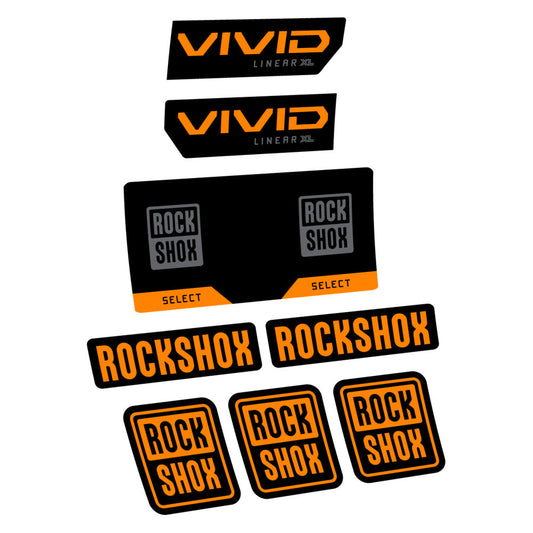 Adesivi Ammortizzatore RockShox Vivid Select 2027 v2 in vinile