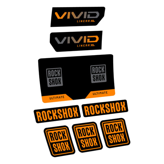 Adesivi Ammortizzatore RockShox Vivid Ultimate Flight Attendant 2027 in vinile